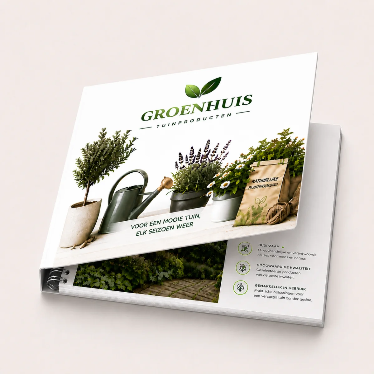 Verborgen Wire-O brochure met foliedruk - dwcprint-production