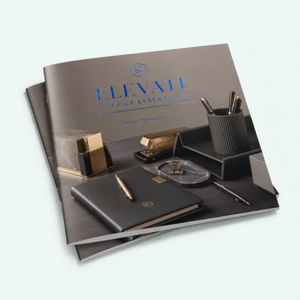 Geniete brochures met foliedruk