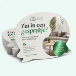 Gestanste flyers met foliedruk - afbeelding 1 - dwcprint-production