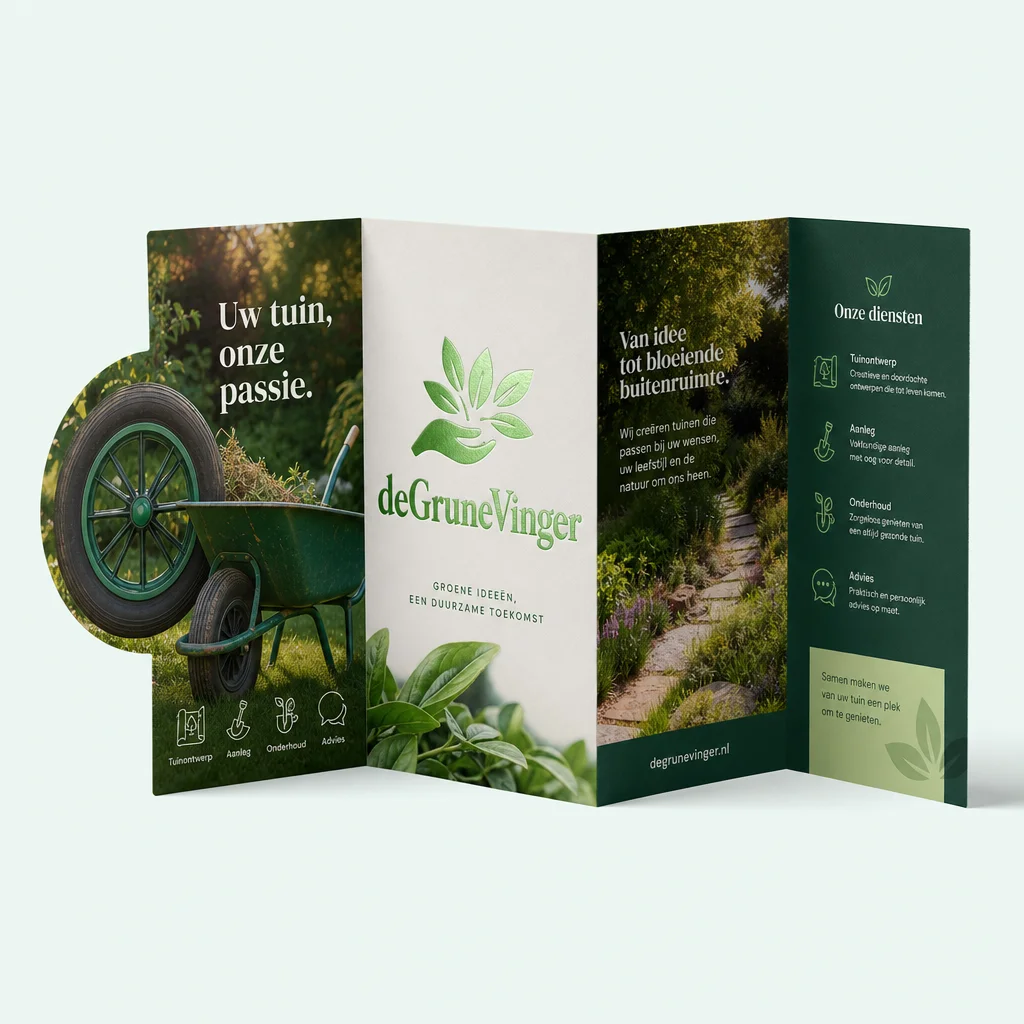 Gestanste folders met foliedruk - dwcprint-production