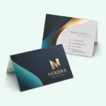 Gevouwen visitekaartjes met foliedruk - afbeelding 1 - dwcprint-production