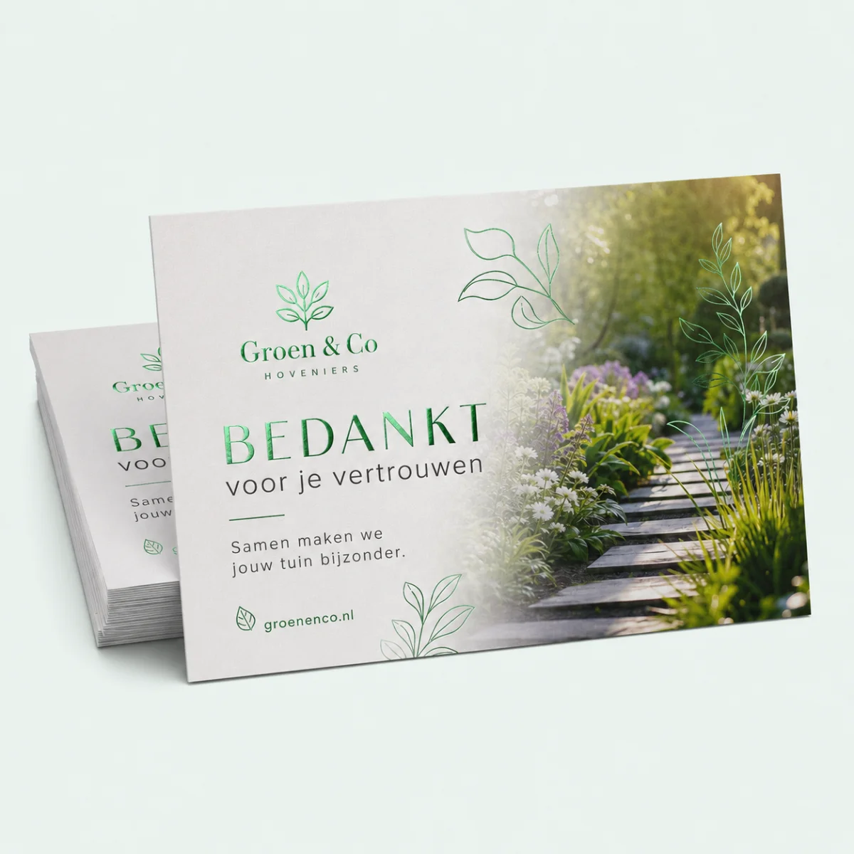 Goedkope kaarten met foliedruk - dwcprint