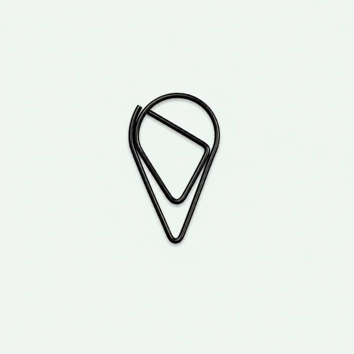 Paperclip druppel zwart - dwcprint
