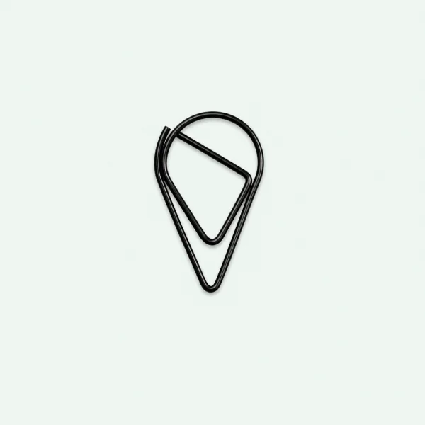 Paperclip druppel zwart