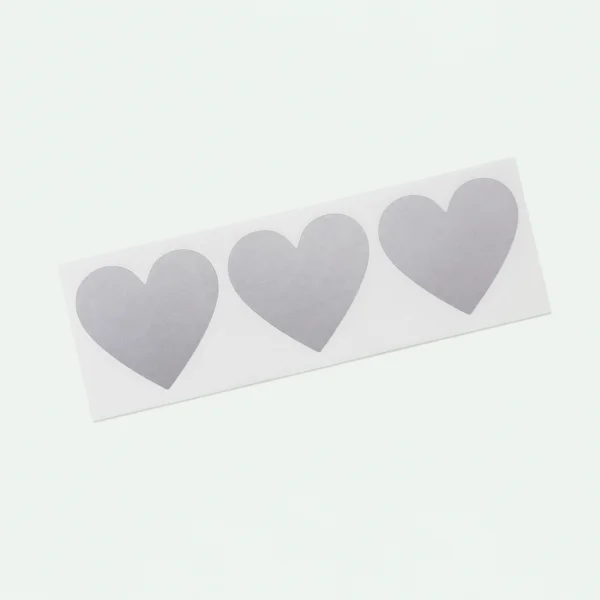 Scratch-off stickers zilveren hartjes