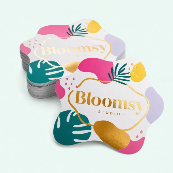 Gestanste stickers met foliedruk