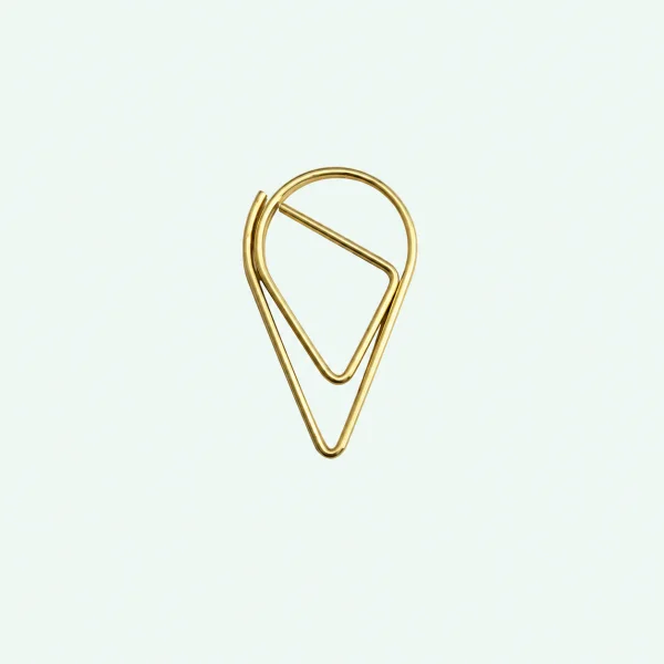 Paperclip druppel goud