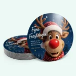 Ronde kerstkaart - afbeelding 1 - dwcprint-production