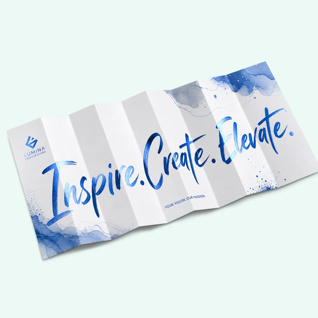 Speciaal gevouwen kaarten met foliedruk - dwcprint-production