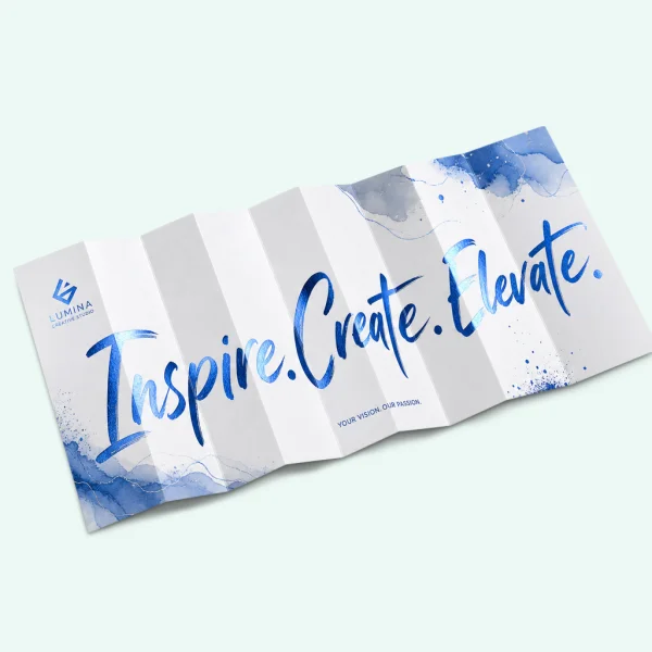 Speciaal gevouwen kaarten met foliedruk
