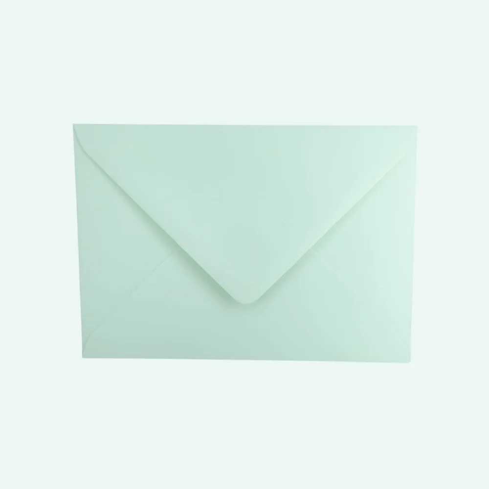 Wenskaartenvelop 110 x 156 mm mintgroen - dwcprint
