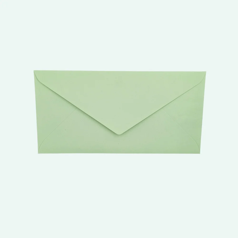 Wenskaartenvelop 110 x 220 mm EA5/6 mintgroen - dwcprint