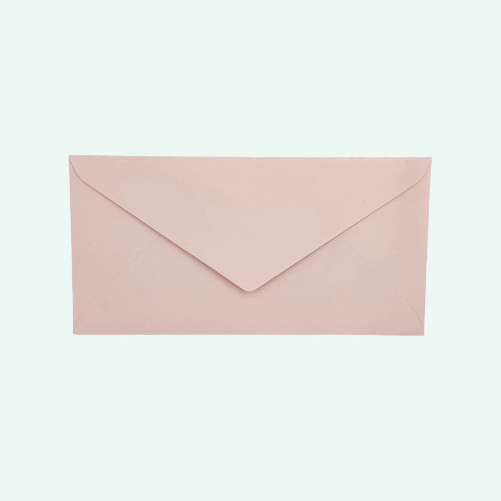 Wenskaartenvelop 110 x 220 mm EA5/6 babyrose - dwcprint