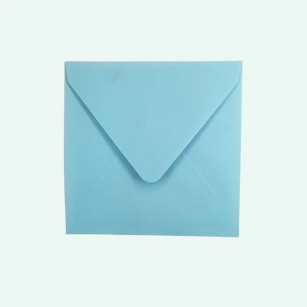 Wenskaartenvelop 140 x 140 mm babyblauw