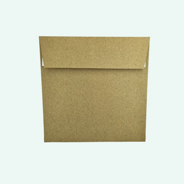 Wenskaartenvelop 140 x 140 mm kraft