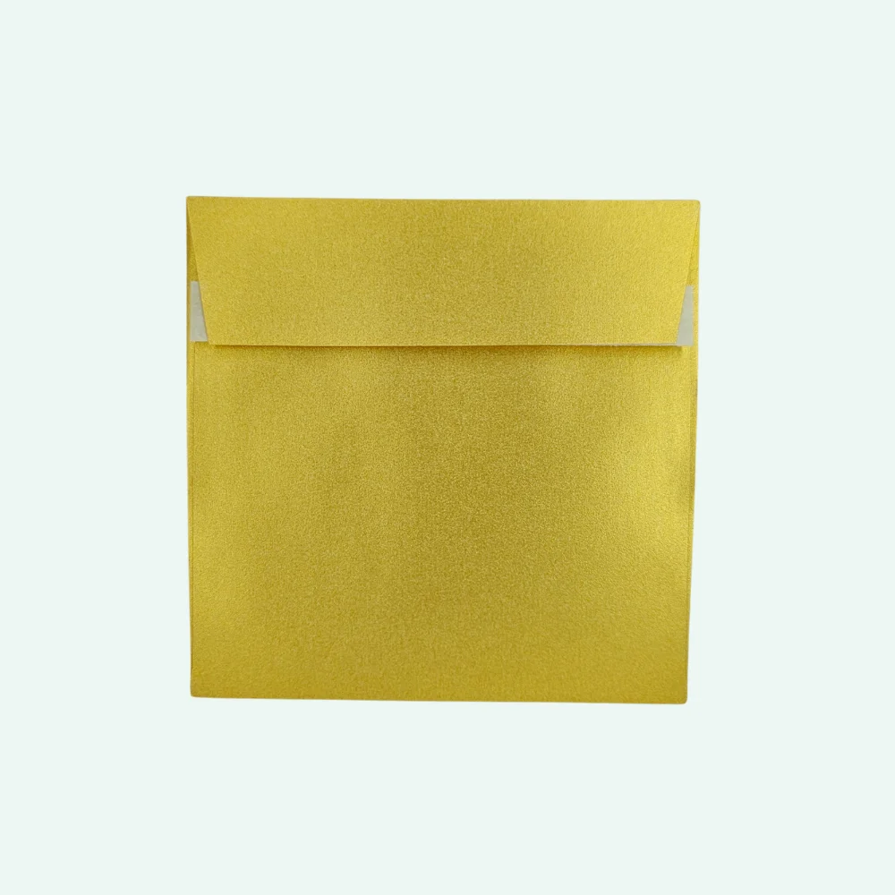 Wenskaartenvelop 140 x 140 mm goud - dwcprint