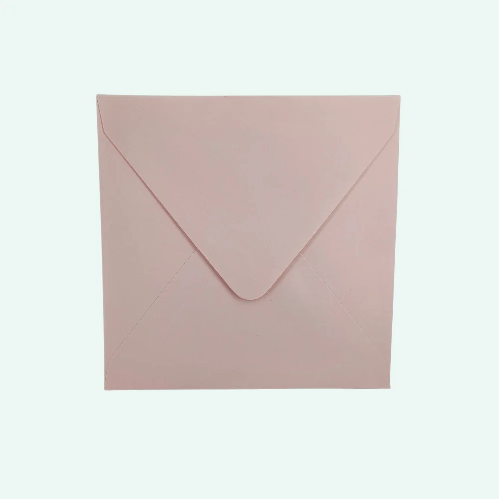 Wenskaartenvelop 140 x 140 mm babyrose - dwcprint