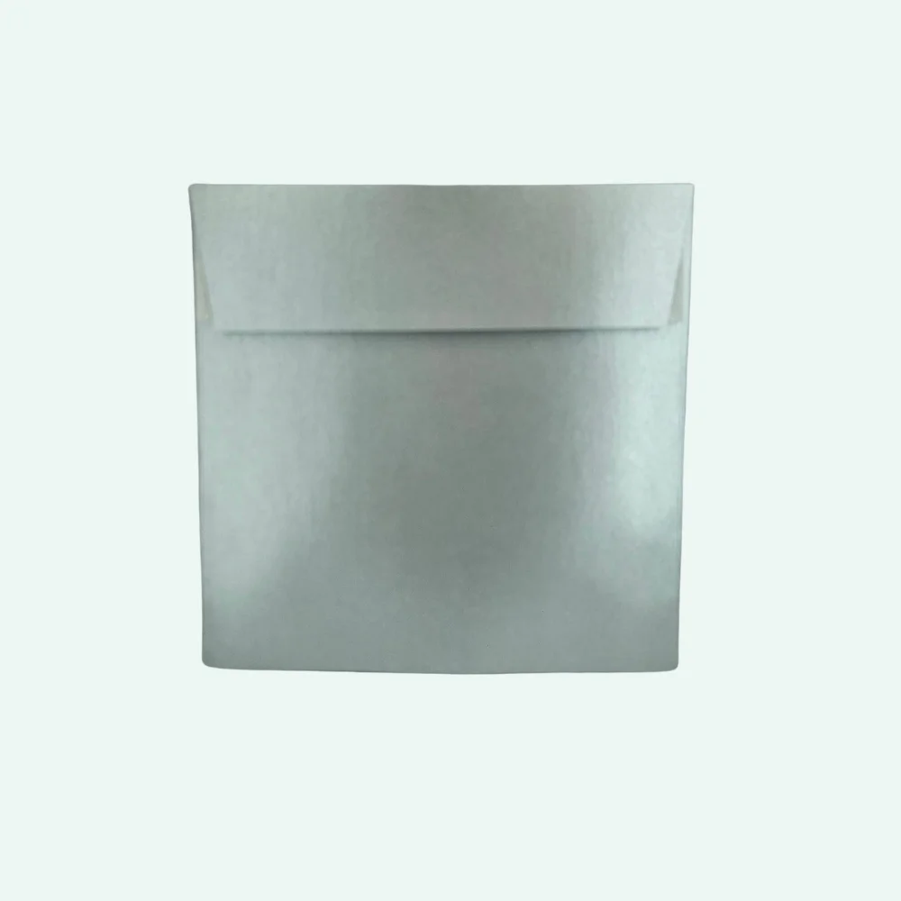 Wenskaartenvelop 140 x 140 mm zilver - dwcprint
